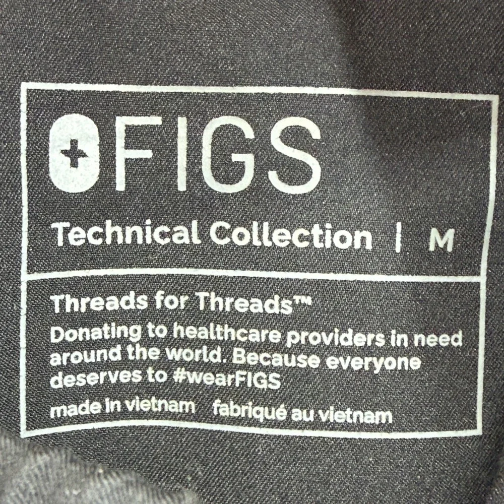 FIGS Technical‎ Collection Mens Medium Black Jogger Scrub Pants MXXSW2004 M